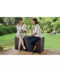 BAULE DA ESTERNO CON ROTELLE KETER "COMFY" IN RESINA MARRONE 270 LT 116,7XX44,7X57 CM
